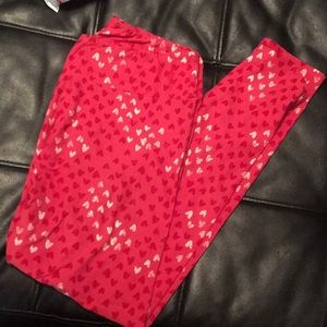 Lularoe valentine leggings (heart design) tc